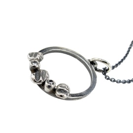zilveren hanger amely-h2 oxi met diamant sfeerfoto