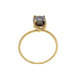 gouden ring beau-r1 met zwarte diamant sfeerfoto