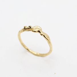 gouden ring cleo-r21 organisch sfeerfoto