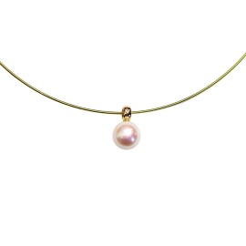 gouden hanger dio met ronde parel sfeerfoto