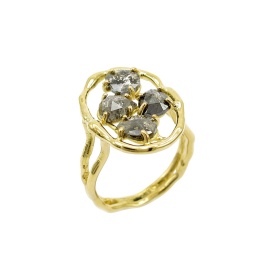 gouden ring mya-r3 met salt & pepper diamanten sfeerfoto
