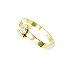 gouden ring nims-r1 met diamant sfeerfoto