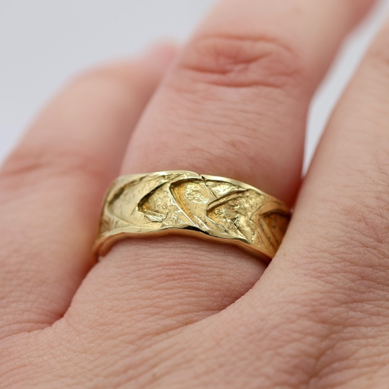 baily_unixex_ring_geelgoud_grillige_matte_ring_voor_heren_gouden_heren_ring_trouwringen_goud