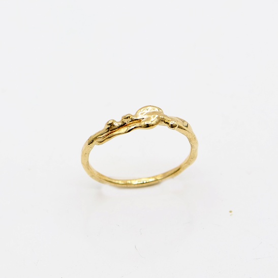 gouden ring cleo-r21 organisch sfeerfoto