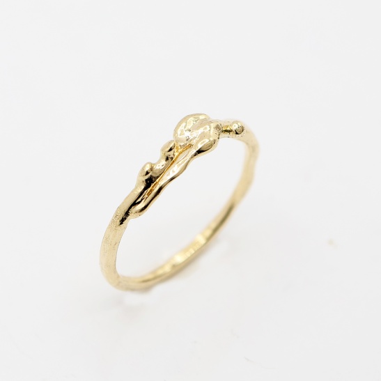 gouden ring cleo-r21 organisch sfeerfoto