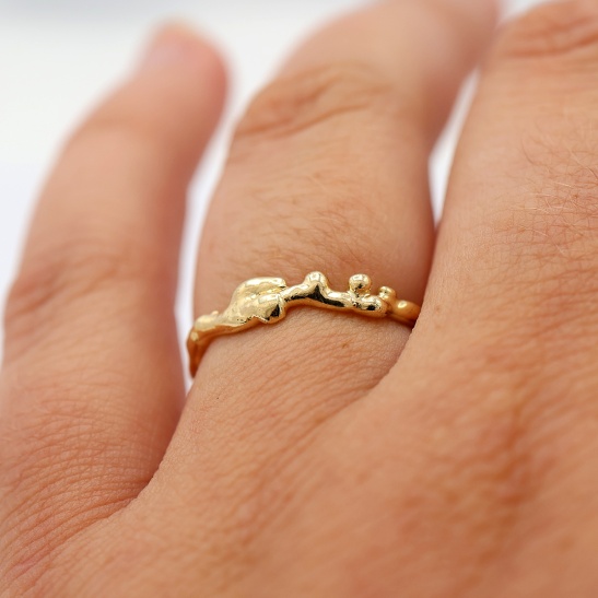 gouden ring cleo-r22 organisch sfeerfoto