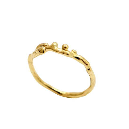 gouden ring cleo-r22 organisch sfeerfoto