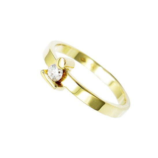 gouden ring nims-r1 met diamant sfeerfoto