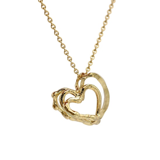 gouden hanger rome met hartvorm sfeerfoto