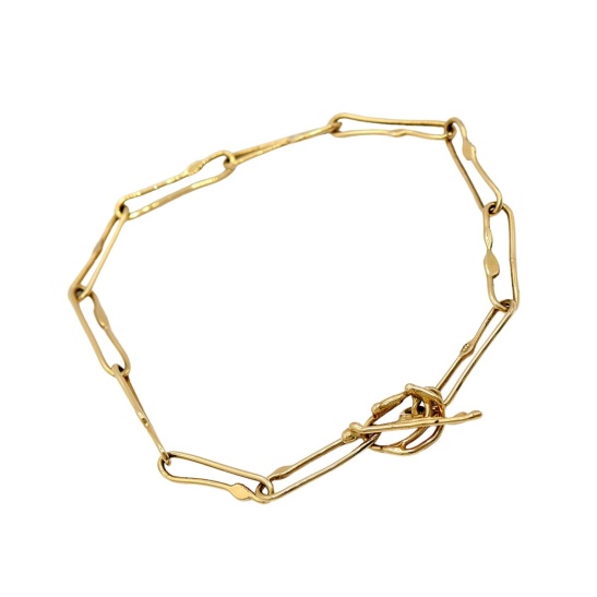 gouden armband sol met draadschakels sfeerfoto
